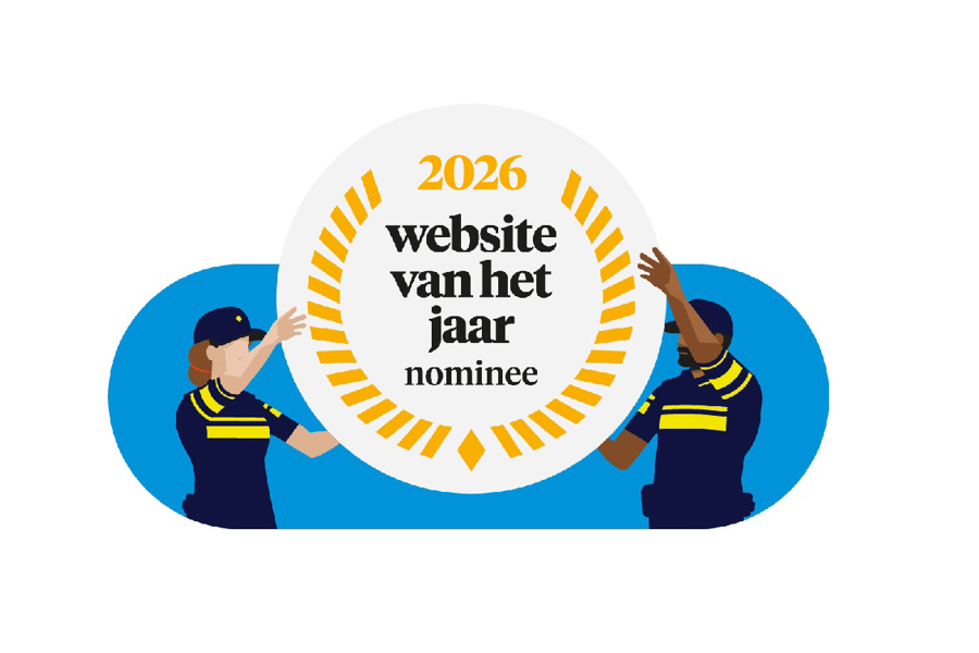 Illustratie van het logo van Website van het Jaar vastgehouden door agenten