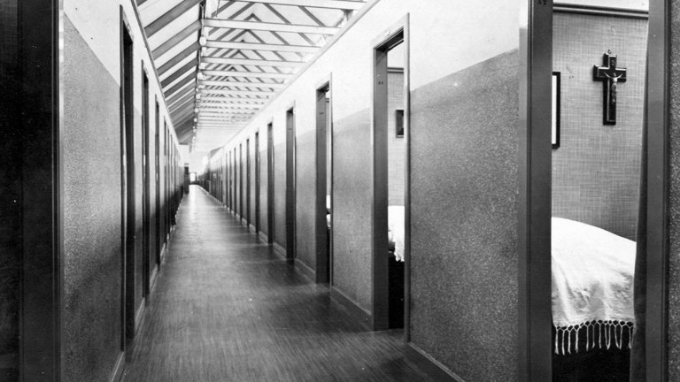 De slaapzolder in de tijd van het kleinseminarie. 