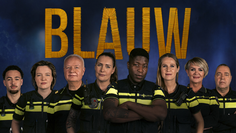 De acht hoofdpersonages uit seizoen 2 van de docuserie Blauw