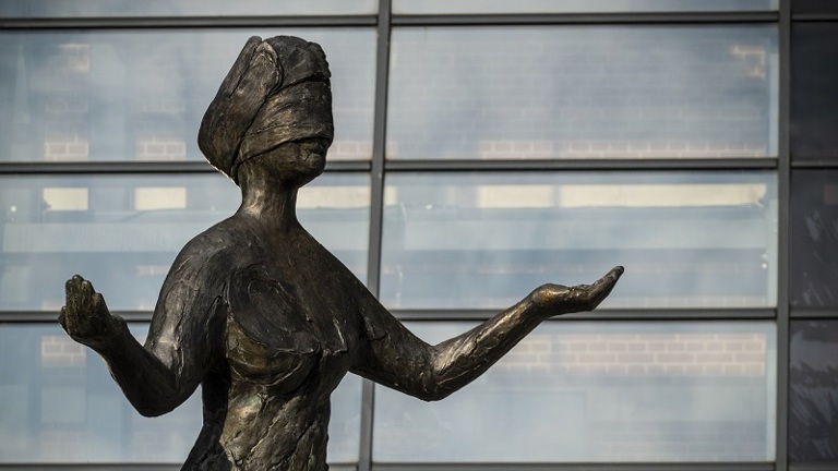 Beeld van Vrouwe Justitia
